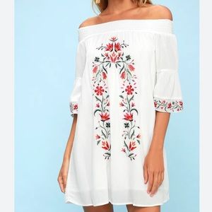 Black Swan - off the shoulder mini dress